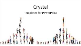  Presentation with hostile people - PPT theme consisting of student leadership - crowds people peaks background and a  colored foreground