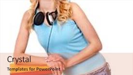  Presentation with audiobook - Slide set consisting of student-listen-audiobook-isolated background and a coral colored foreground