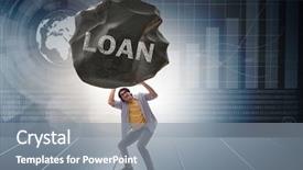  Presentation with loan - Presentation theme consisting of student loan and expensive education background and a gray colored foreground