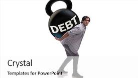  Presentation with loan - Beautiful slide deck featuring student loan and expensive education backdrop and a  colored foreground