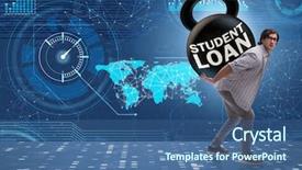  Presentation with cnc machining education - Audience pleasing PPT theme consisting of student loan and expensive education backdrop and a  colored foreground