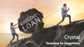  Presentation with immigration education - PPT theme enhanced with student loan and expensive education background and a  colored foreground