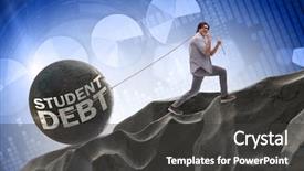  Presentation with loan - Beautiful PPT theme featuring student loan and expensive education backdrop and a  colored foreground