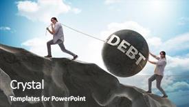  Presentation with loan - Slide set consisting of student loan and expensive education background and a dark gray colored foreground