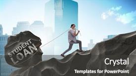  Presentation with sme banking loan - PPT theme with student loan and expensive education background and a  colored foreground