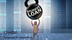  Presentation with cost - Audience pleasing PPT theme consisting of student loan and expensive education backdrop and a  colored foreground