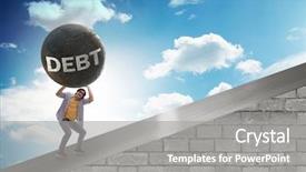  Presentation with loan and saving - Slide set with student loan and expensive education background and a gray colored foreground
