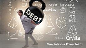  Presentation with education awards - Presentation theme consisting of student loan and expensive background and a gray colored foreground