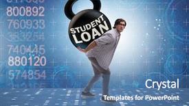  Presentation with loan - Colorful PPT theme enhanced with student loan and expensive backdrop and a teal colored foreground