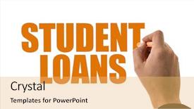  Presentation with student support - PPT theme enhanced with student loans background and a yellow colored foreground