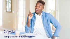  Presentation with motherhood and african american - Theme with student man studying using notebook background and a  colored foreground