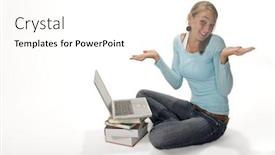  Presentation with computers - Presentation design enhanced with student not good with computers background and a white colored foreground