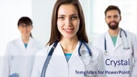  Presentation with female leader - Theme consisting of nurse leader - portrait of a young female background and a lemonade colored foreground