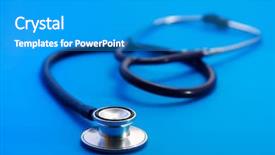  Presentation with nursing - Audience pleasing presentation design consisting of nursing student - stethoscope isolated on blue background backdrop and a teal colored foreground