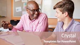  Presentation with high school testing multicultural - Colorful slides enhanced with student one to one tuition backdrop and a coral colored foreground