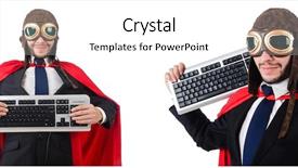  Presentation with clothing - Slide deck with student pilot - man wearing red clothing background and a white colored foreground