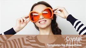  Presentation with dragonfly orange - Slide set having student pilot - young funny woman with big background and a  colored foreground