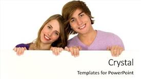  Presentation with teenage pregnancy - Presentation design having student poster - teenage couple holding blank sign background and a  colored foreground