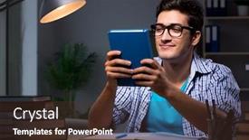  Presentation with test exam student - Beautiful presentation design featuring student-preparing-for-exams-late backdrop and a tawny brown colored foreground