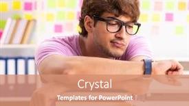  Presentation with man watching woman preparing vegetables - Beautiful slides featuring student-preparing-for-exams backdrop and a coral colored foreground