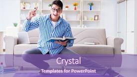  Presentation with university - Colorful slide set enhanced with student preparing for university exam backdrop and a  colored foreground