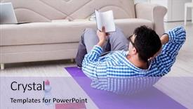  Presentation with university - PPT layouts with student preparing for university exam background and a  colored foreground