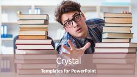  Presentation with student nurse teaching university - PPT theme featuring student preparing for university exam background and a coral colored foreground