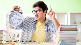  Presentation with university - PPT theme consisting of student-preparing-for-university-exams background and a lemonade colored foreground