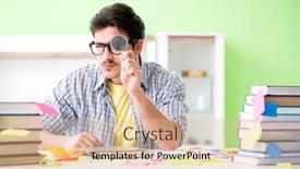  Presentation with university - Cool new PPT theme with student-preparing-for-university-exams backdrop and a lemonade colored foreground