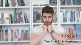  Presentation with study - Slide set enhanced with student-reading-book-in-school background and a soft green colored foreground