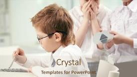  Presentation with fun - Theme consisting of student role play - making fun of boss background and a lemonade colored foreground