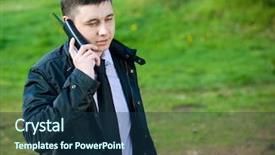  Presentation with green architecture natural marble - PPT theme enhanced with student satellite - man on mobile phone background and a ocean colored foreground