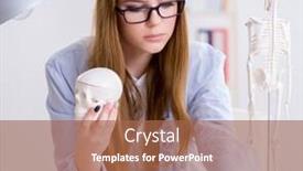  Presentation with skeleton - Audience pleasing slides consisting of student-sitting-in-classroom backdrop and a red colored foreground