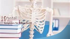  Presentation with skeleton - Presentation consisting of student-skeleton-preparing-for-exams background and a lemonade colored foreground