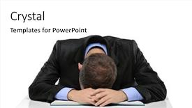  Presentation with sleepy yawning man driving car - Presentation theme with student sleep - exhausted man sleeping background and a white colored foreground