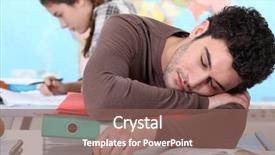  Presentation with university - Theme enhanced with student sleep - young man sleeping background and a violet colored foreground