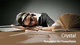  Presentation with student farewell - Slide deck with student sleeping in the office background and a coral colored foreground