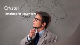  Presentation with interview - Amazing presentation having student thinking with speech bubble backdrop and a gray colored foreground