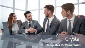  Presentation with team work and productivity - Cool new presentation with student trades training - team work on computer problem backdrop and a  colored foreground