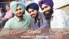  Presentation with native indian - Colorful slide deck enhanced with authentic native indian punjabi sikh backdrop and a gray colored foreground