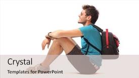  Presentation with wheel robot explorer rescues - Beautiful slides featuring students travelling - smiling young explorer backdrop and a soft green colored foreground