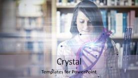  Presentation with dna computer - PPT theme with student using a tablet computer background and a light blue colored foreground