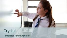  Presentation with high school psychology - Slide deck having student wearing uniform using interactive background and a  colored foreground