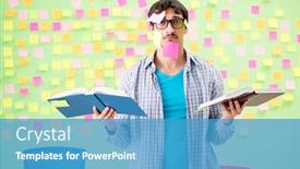  Presentation with student - Presentation theme enhanced with student-with-many-conflicting-priorities background and a teal colored foreground