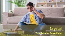  Presentation with injury - PPT layouts featuring student with neck injury preparing background and a  colored foreground