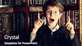 Presentation with many old books - Audience pleasing presentation theme consisting of student wizard - smart boy stands backdrop and a black colored foreground