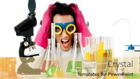  Presentation with chemical - Slide set consisting of student-working-in-the-chemical background and a  colored foreground