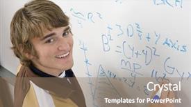  Presentation with writing - Slides with student writing on board background and a coral colored foreground