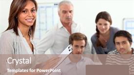  Presentation with classroom - Slides featuring students and a teacher background and a coral colored foreground