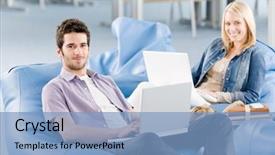  Presentation with high school students - PPT layouts having students at high school or university working on laptop studying background and a light blue colored foreground